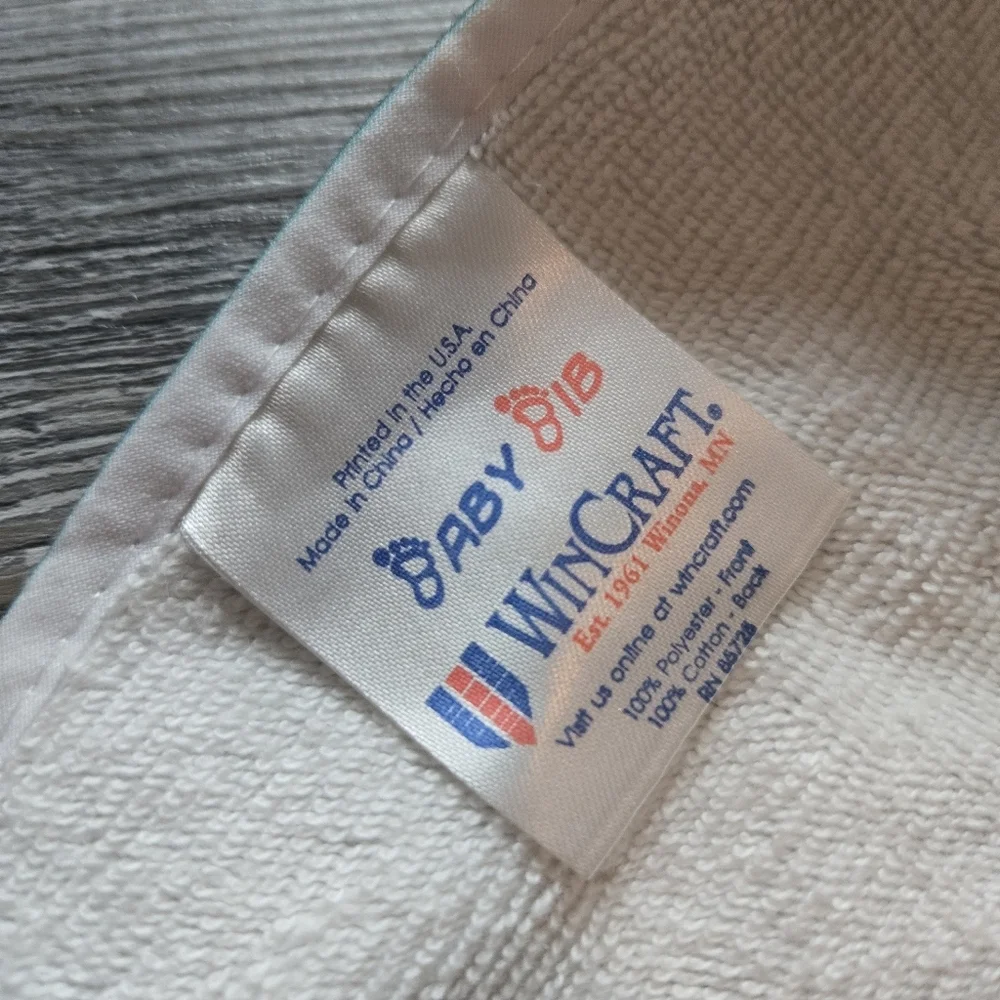 Wincraft Baby Bib with White and Blue Tag